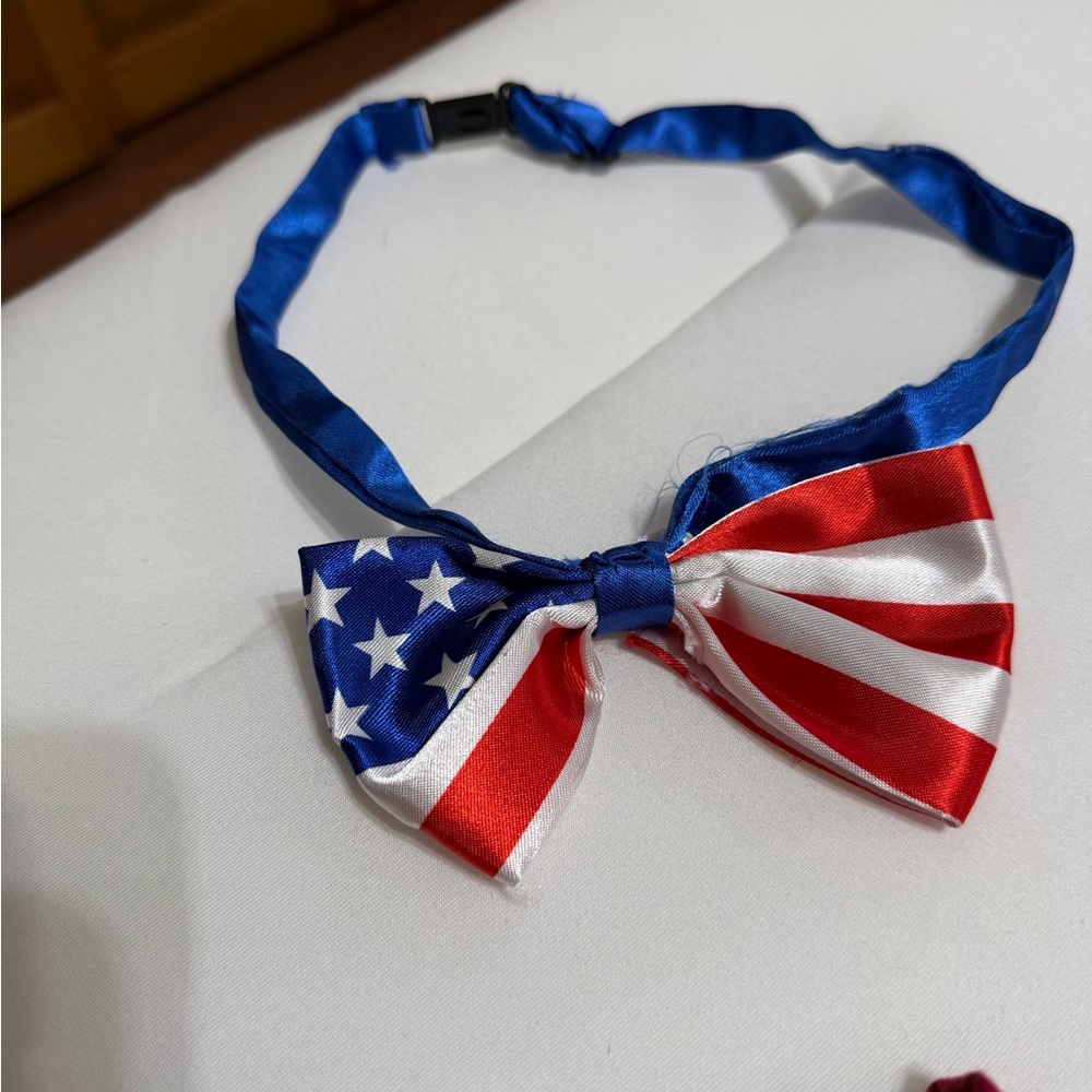 Patriotic Kids Bow Tie - Red, White, and Blue